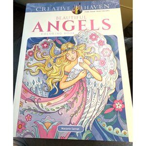 Creative Haven Beautiful Angels Coloring Book: Relax & Unwind with 31 Stress